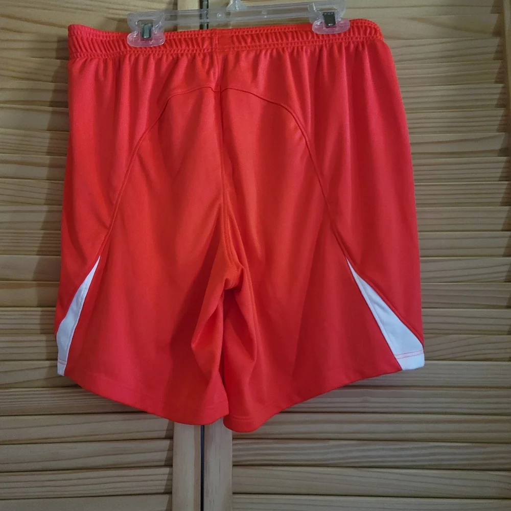 Under Armour Orange and White Shorts‎ basketball workout adult size Small